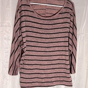 Purple and black stripe shirt